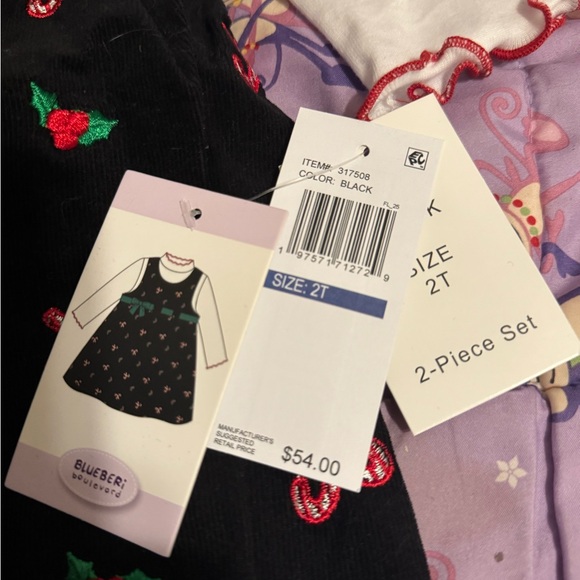 Black Dress with Candy Cane Embroidery - Picture 3 of 5